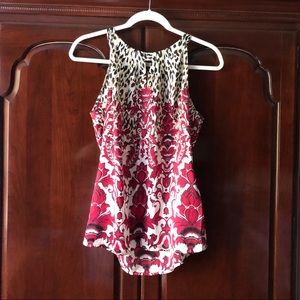 White House Black Market women 8 silk stretch top